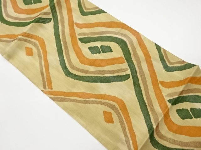 リサイクル　抽象模様織出し袋帯